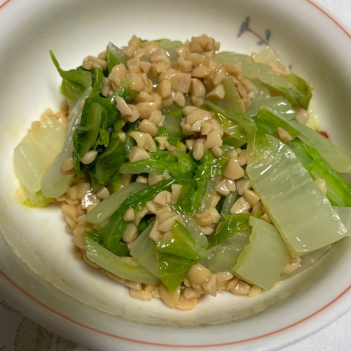 白菜の納豆和え